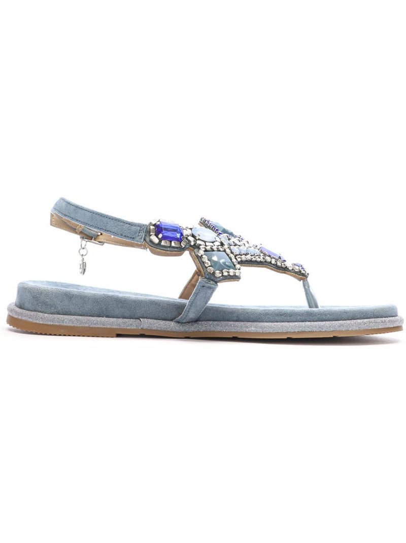 XTI 144017 Blauwe Sandaal Dames met Siersteentjes Blauw - Kiabi