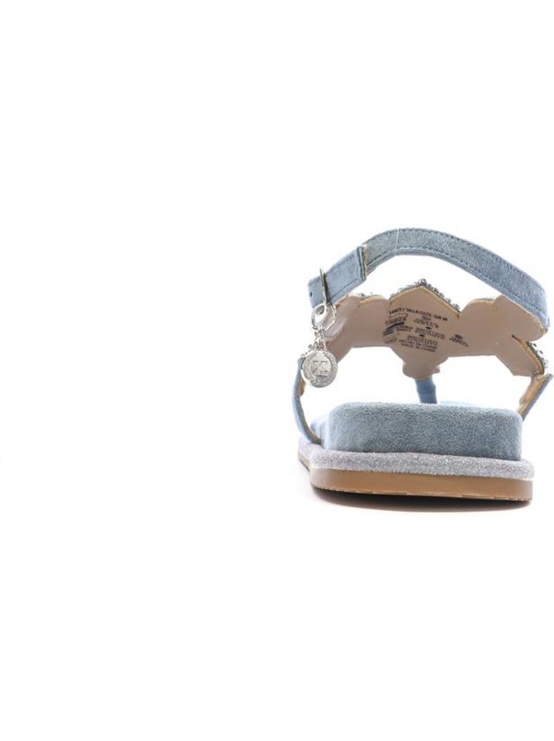 XTI 144017 Blauwe Sandaal Dames met Siersteentjes Blauw - Kiabi