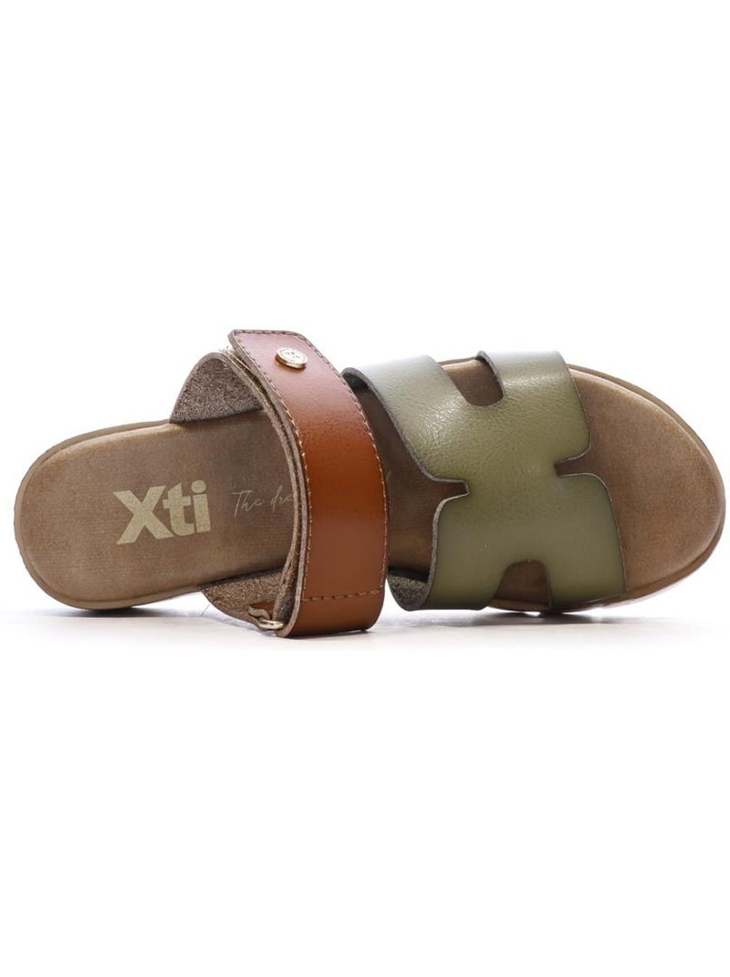 Xti 144125 Dames Sandalen Kaki/Bruin Beige/Groen - Kiabi