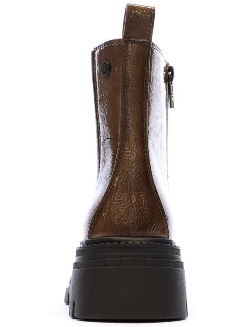 Xti 144297 Camel Enkellaarsjes voor Dames Cappuccinobruin - Kiabi
