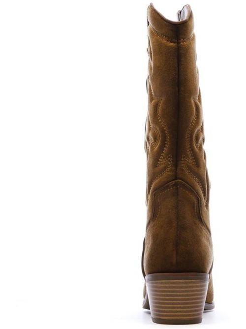Xti 144308 Camel Hoge Westernlaarzen voor Dames - Kiabi Xti 144308 Camel Hoge Westernlaarzen voor Dames - Kiabi