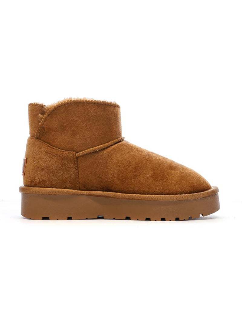 Xti Camel Enkellaarzen voor Dames en Meisjes Cappuccinobruin - Kiabi