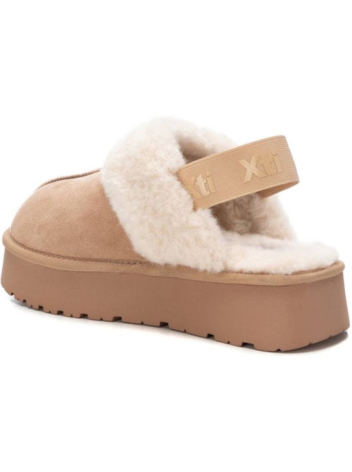 Xti Dames Beige Gevoerde Klompen met Elastiek - Microfiber - Kiabi Xti Dames Beige Gevoerde Klompen met Elastiek - Microfiber - Kiabi