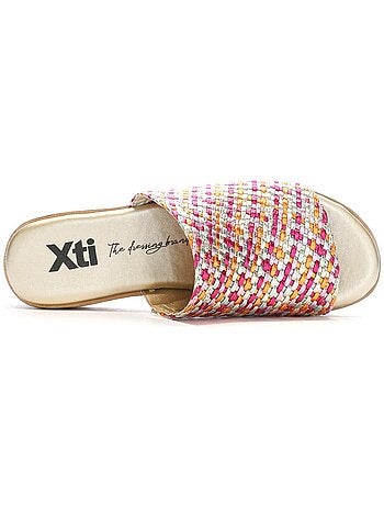 Xti dames slippers zwart/zilver 143881