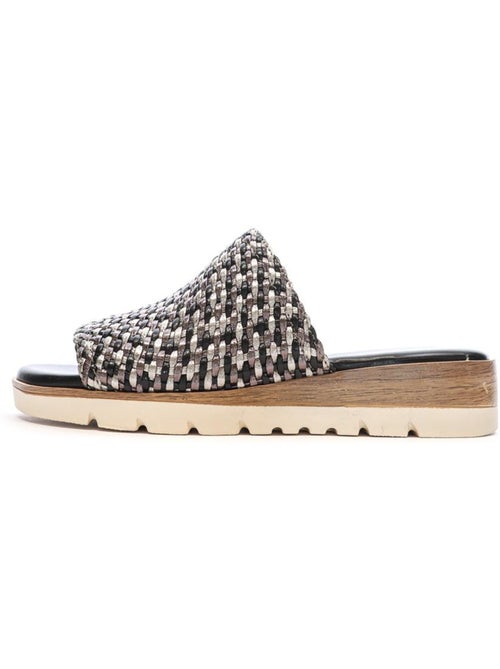XTI Dames Slippers Zwart/Zilver 143881 - Kiabi XTI Dames Slippers Zwart/Zilver 143881 - Kiabi