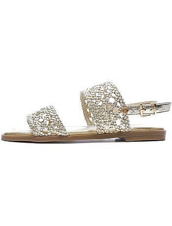 Xti zilveren sandalen voor dames loodgrijs