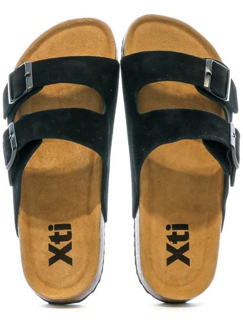 Xti Heren Sandalen Zwart Leer 142553 - Kiabi Xti Heren Sandalen Zwart Leer 142553 - Kiabi