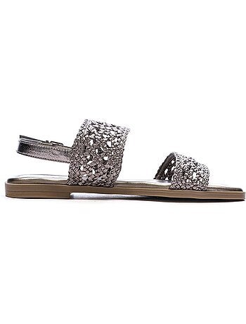 Xti zilveren sandalen voor dames loodgrijs