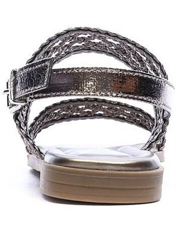 Xti zilveren sandalen voor dames loodgrijs