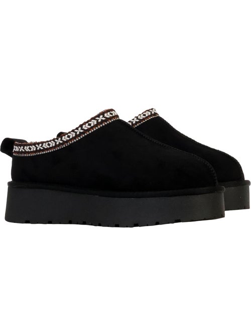 Xti Zwarte Microfiber Dames Pantoffels - Kiabi Xti Zwarte Microfiber Dames Pantoffels - Kiabi