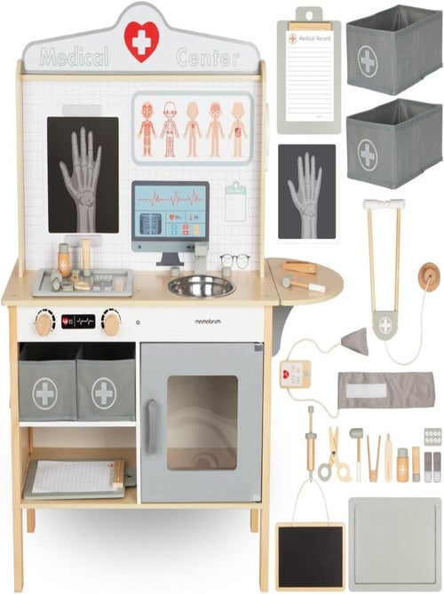 Xxl houten dokterspraktijk – complete speelkliniek met meer dan 20 accessoires - Kiabi Xxl houten dokterspraktijk – complete speelkliniek met meer dan 20 accessoires - Kiabi