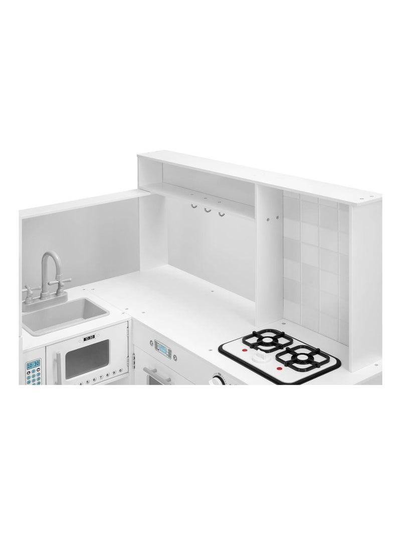 Xxl houten hoekkeuken "master chef" – l-vormig design met wasmachine N.v.t. - Kiabi