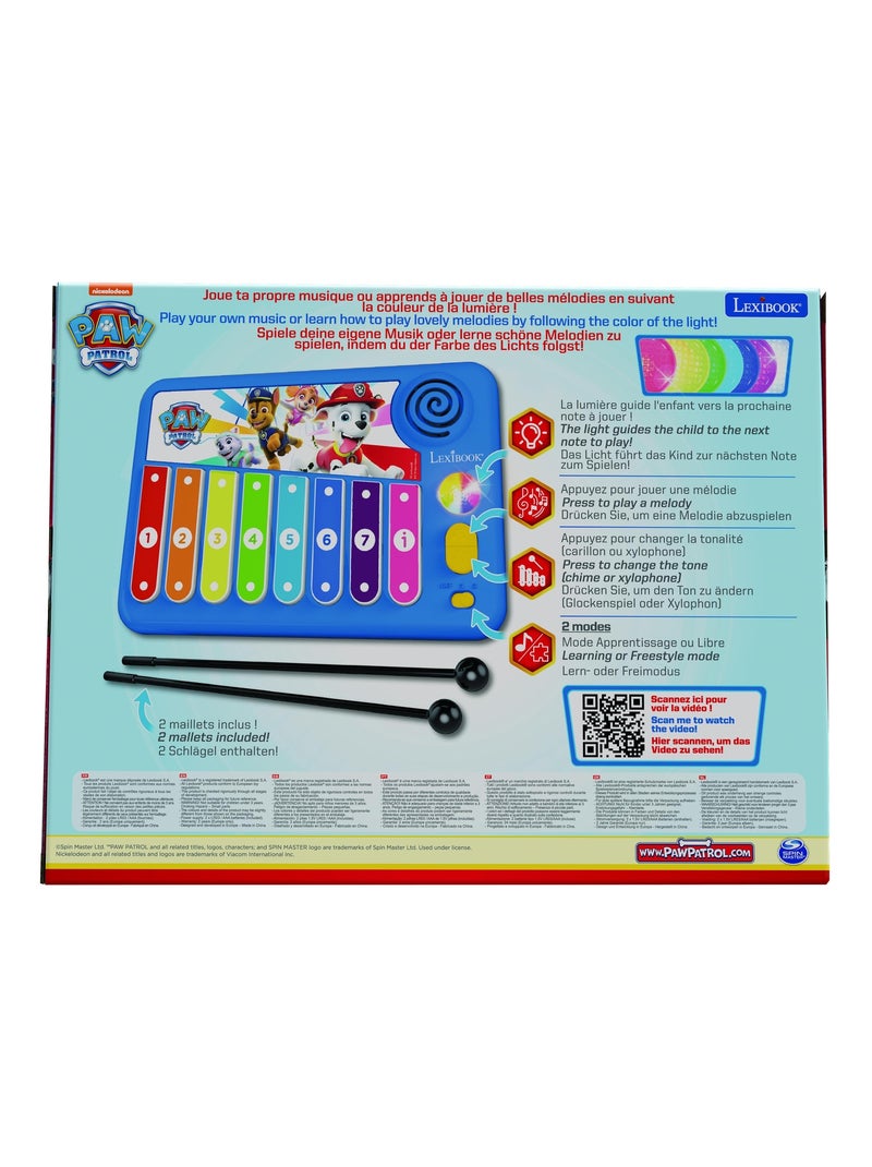 Xylo-fun paw patrol electronic xylophone met learning music method met verlichting Blauw - Kiabi