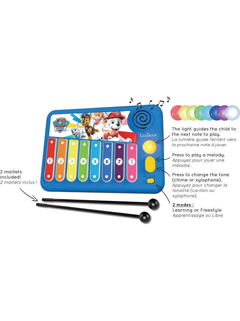 Xylophone pat' patrouille avec apprentissage lumineux de la musique Bleu - Kiabi