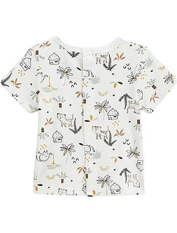 Yao baby tuinbroek set van katoenen gaas en t-shirt