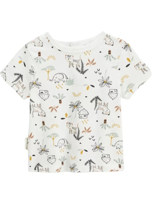 Yao baby tuinbroek set van katoenen gaas en T-shirt - Kiabi