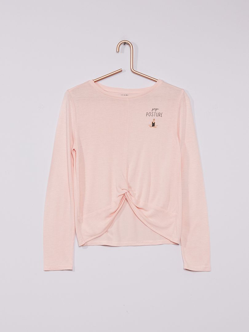 Yoga-T-shirt roze - Kiabi