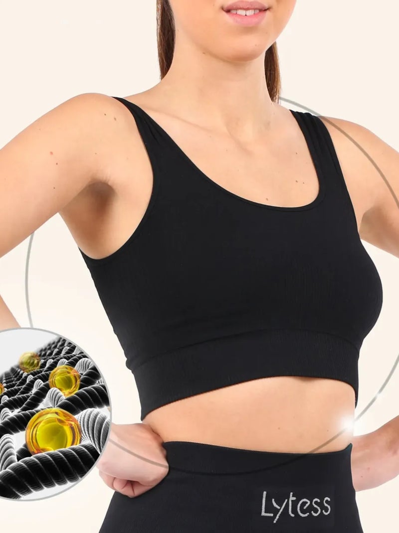 Yogafit verstevigende bralette Zwart - Kiabi