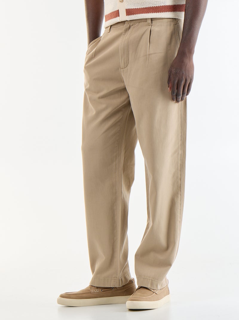 Zacht aanvoelende broek Biege - Kiabi