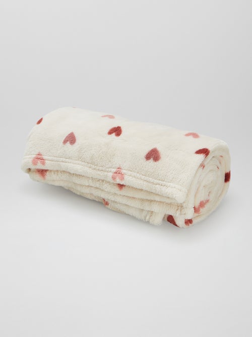 Zacht deken met print en fleece-effect - Kiabi