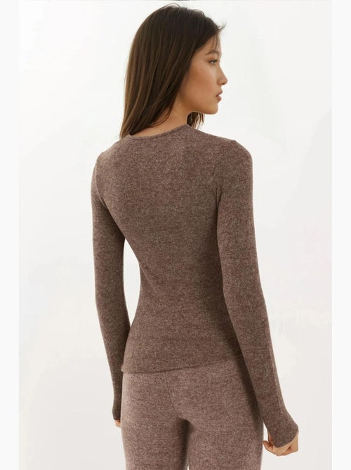 Zacht getextureerde blouse met lange mouwen hiccup - Kiabi