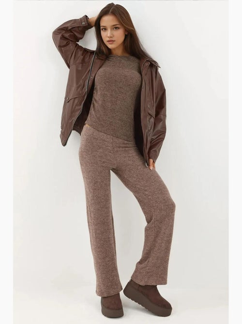 Zacht getextureerde blouse met lange mouwen hiccup - Kiabi