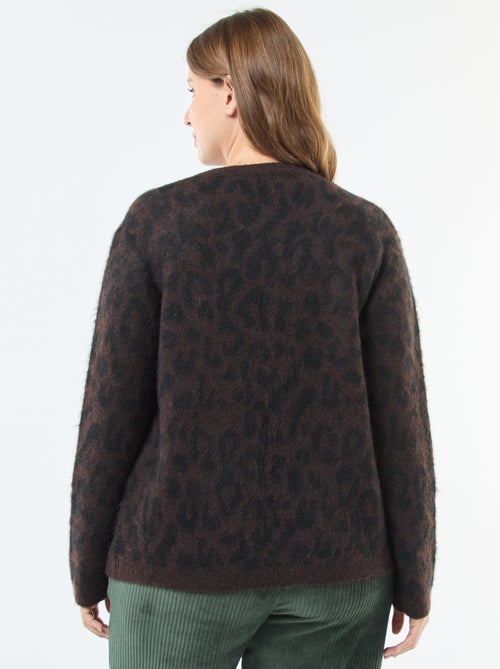 Zacht vest met luipaardprint - Kiabi