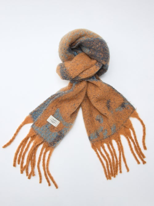 Zachte dikke sjaal met franjes - Kiabi