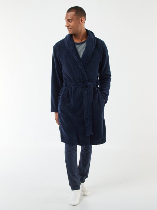 Zachte, effen peignoir - Kiabi