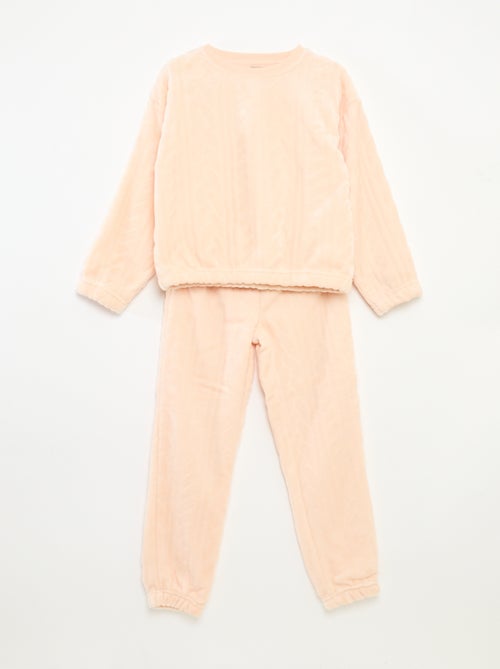 Zachte, effen, tweedelige pyjama - Kiabi