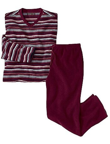 Gestreepte pyjama van microfleece - ATLAS FOR MEN