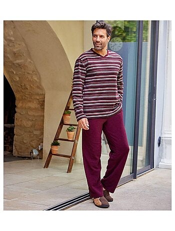Gestreepte pyjama van microfleece - ATLAS FOR MEN