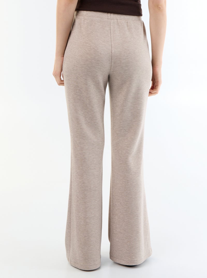 Zachte flare broek Biege - Kiabi