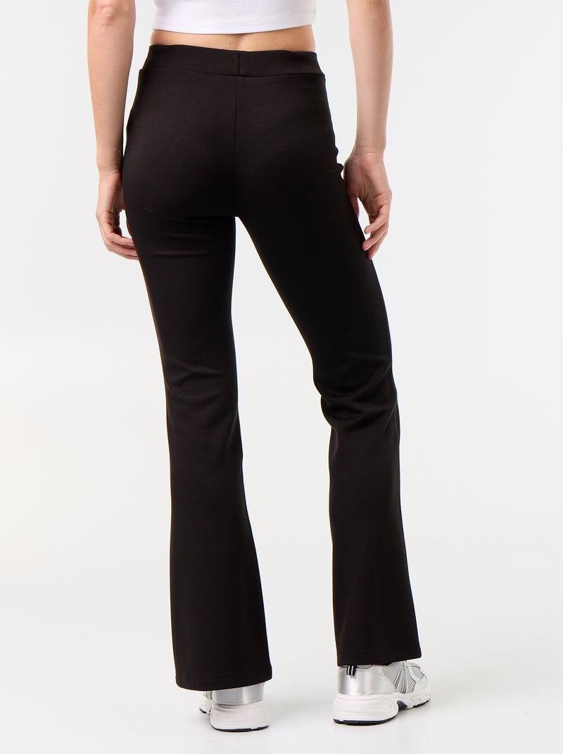 Zachte flare broek Zwart - Kiabi