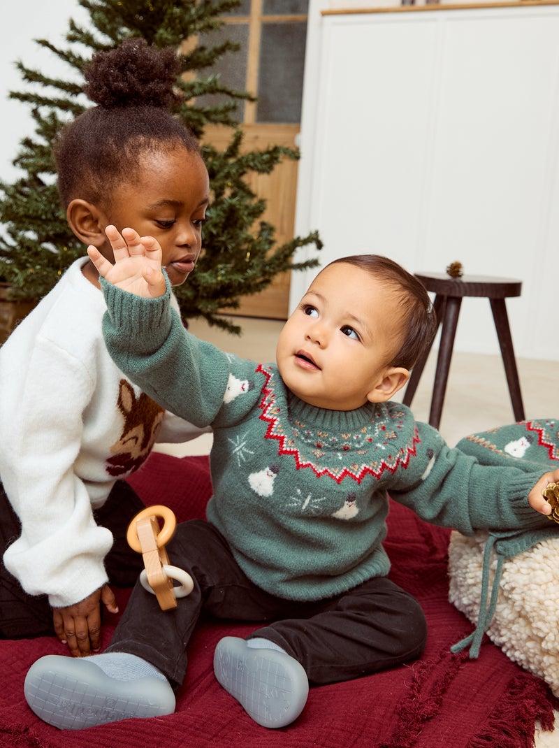 Zachte kersttrui Groen - Kiabi