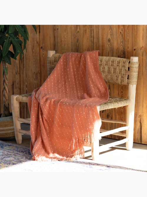 Zachte ruit met franjes in mohairlook - Kiabi Zachte ruit met franjes in mohairlook - Kiabi