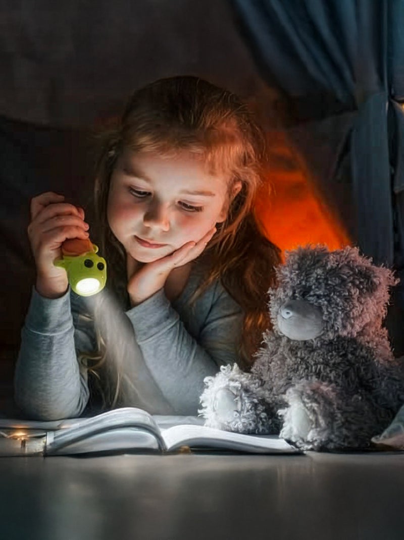 Zaklamp dieren van siliconen voor kinderen Chocoladebruin - Kiabi