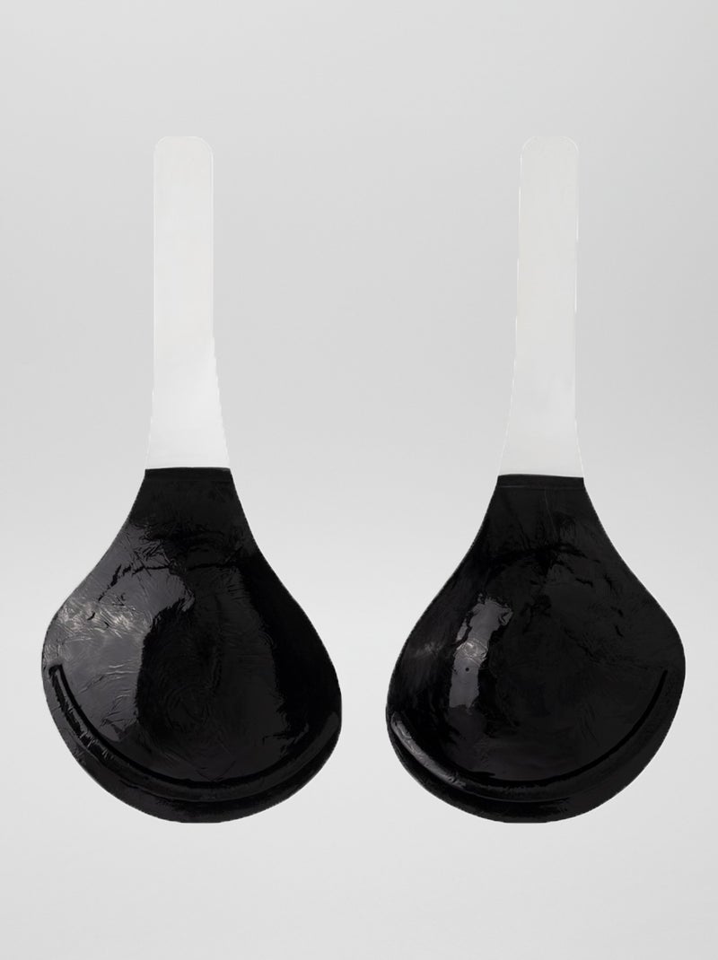 Zelfklevende beha 'Bye Bra' ZWART - Kiabi