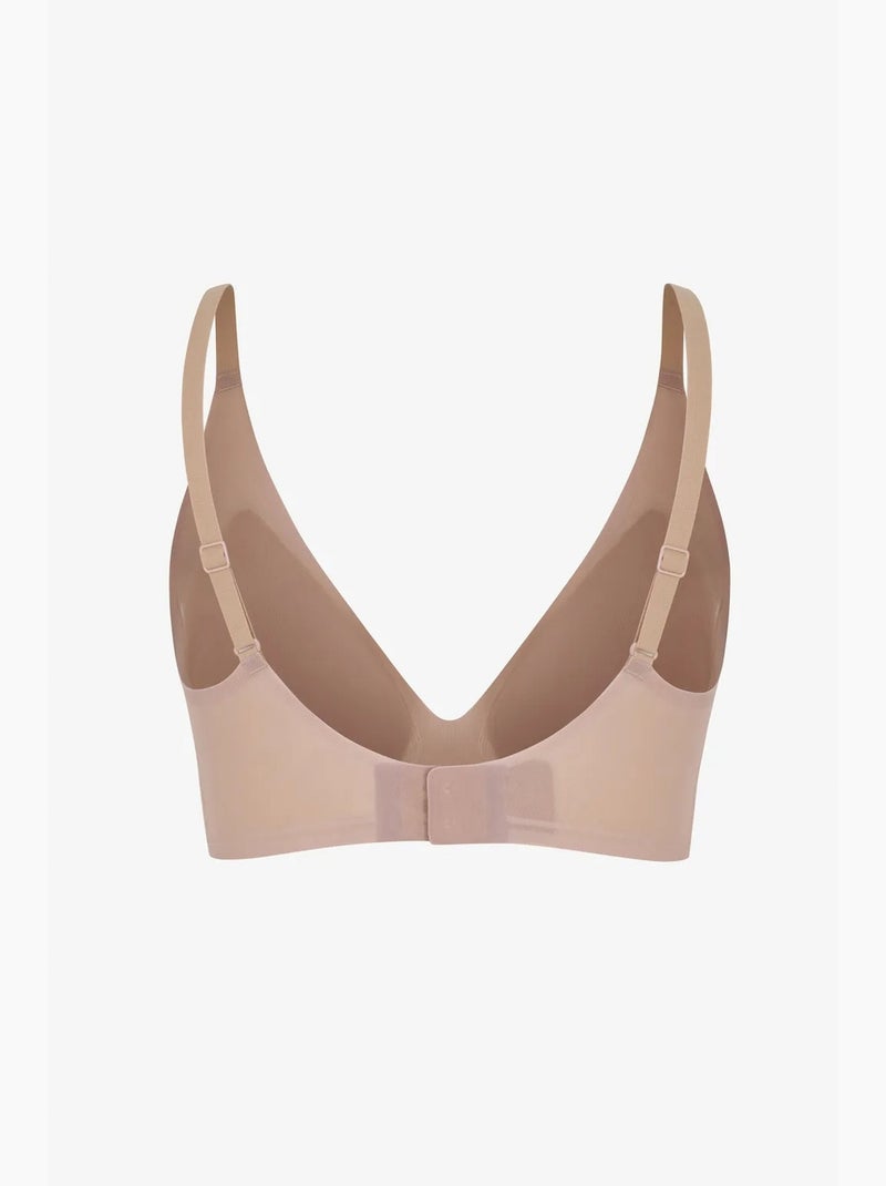 Zerogram décolleté soutien-gorge rembourré penti Beige argile - Kiabi