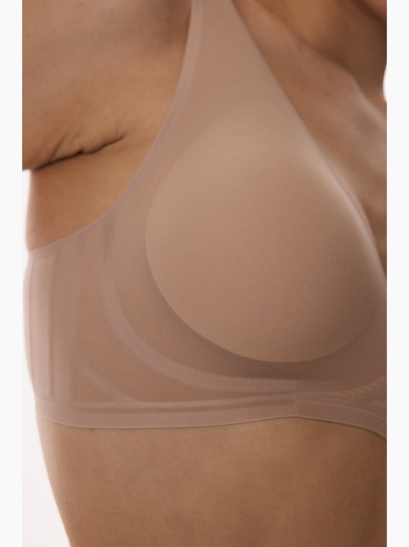 Zerogram décolleté soutien-gorge rembourré penti Beige argile - Kiabi