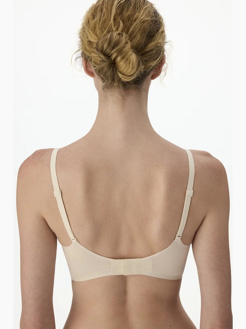 Zerogram décolleté soutien-gorge rembourré penti Beige clair - Kiabi