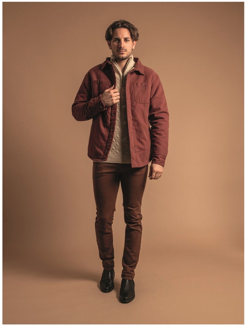 Zescumac overshirt van puur katoen Beige - Kiabi