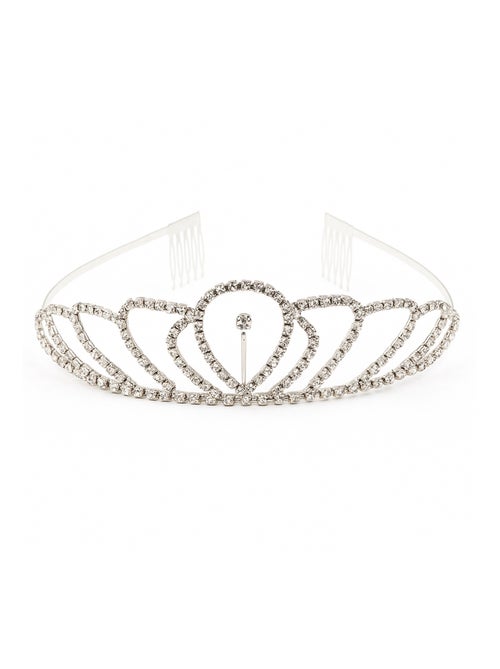 Zilveren parel tiara kind prinsessen kostuum - Kiabi