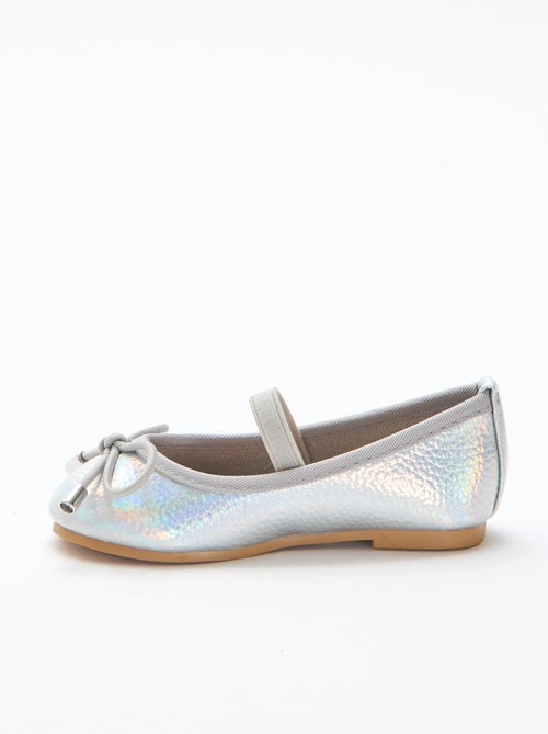 Zilverkleurige ballerina's - Kiabi