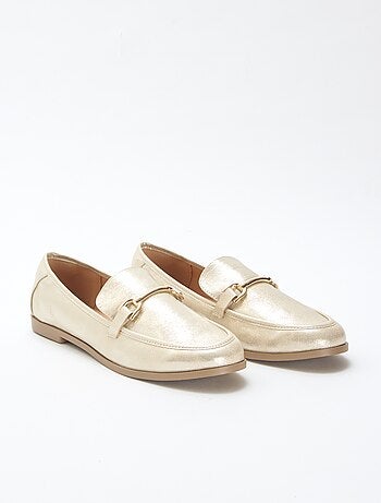 Zilverkleurige loafers met pailletten
