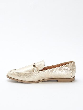Zilverkleurige loafers met pailletten