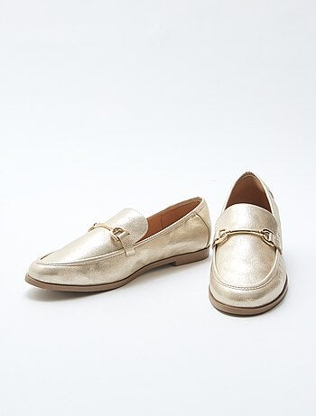 Zilverkleurige loafers met pailletten