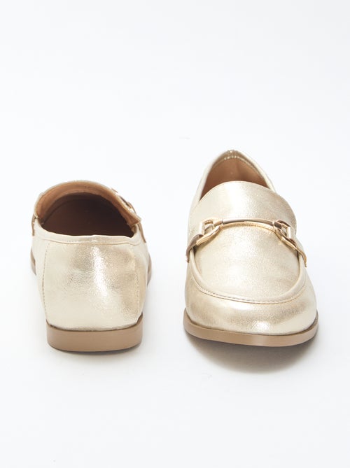 Zilverkleurige loafers met pailletten - Kiabi