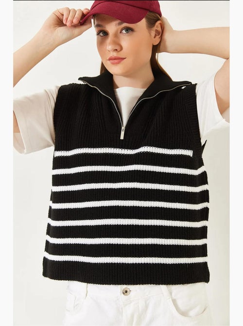 Zip-up selanik gebreide trui met vest lucci - Kiabi Zip-up selanik gebreide trui met vest lucci - Kiabi