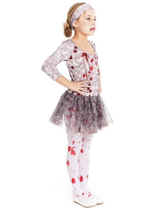 Zombie ballerina kostuum met hoofddeksel - Kiabi